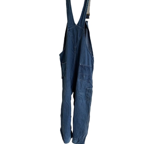 Vintage Carhartt Bib Work Overalls Blue Denim Jean Suspenders R08 DNM 54 x 32 - Picture 8 of 11